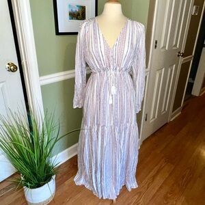 Few Moda Boho Coastal Cowgirl Striped Maxi Dress